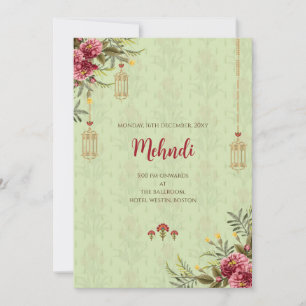 Mehndi-Einladung Digitale indische Hochzeitseinlad Einladung