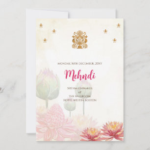 Mehndi-Einladung Digitale indische Hochzeitseinlad Einladung