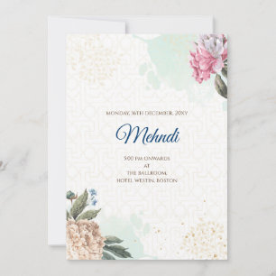 Mehndi-Einladung Digitale indische Hochzeitseinlad Einladung