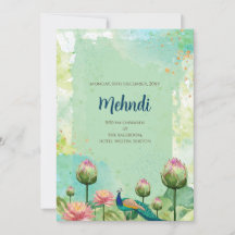 Mehndi-Einladung Digitale indische Hochzeitseinlad