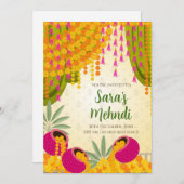 Mehndi Einladungen & Digital Mehndi einladen (Vorne/Hinten)