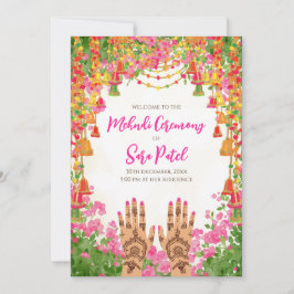 Mehndi Einladungen & Mehndi lädt Hindu Hochzeit ei