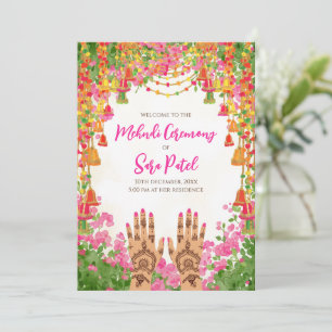 Mehndi-Einladungen & Mehndi lädt zur hinduistische Einladung