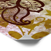 Mehndi Elephant Poster (Ecke)