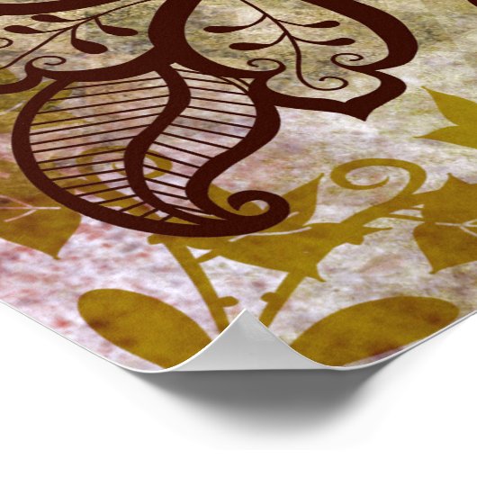 Mehndi Elephant Poster (Ecke)