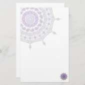 Mehndi Fantasie-Silber-Briefpapier Briefpapier (Vorne/Hinten)
