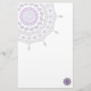 Mehndi Fantasie-Silber-Briefpapier Briefpapier