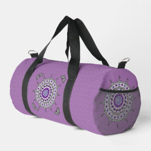 Mehndi-Fantasie Silber Duffle Bag