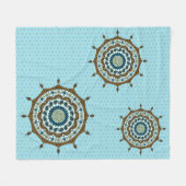 Mehndi Fantasy Copper Fleece Blanket (Vorderseite (Horizontal))