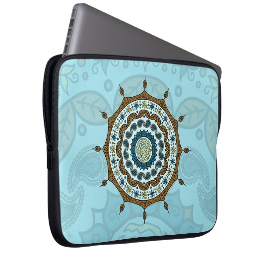 Mehndi Fantasy Copper Laptop-Sieb Laptopschutzhülle (Vorne Rechts)