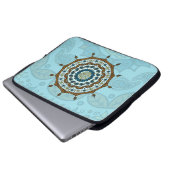 Mehndi Fantasy Copper Laptop-Sieb Laptopschutzhülle (Vorne Knopf)