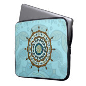 Mehndi Fantasy Copper Laptop-Sieb Laptopschutzhülle (Vorderseite Links)
