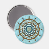 Mehndi Fantasy Copper Magnet (Vorderseite/Rückseite)