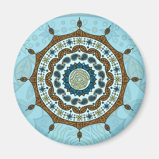 Mehndi Fantasy Copper Magnet (Vorne)