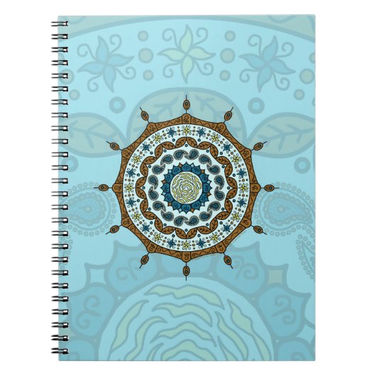 Mehndi Fantasy Copper Notebook Notizblock (Vorderseite)
