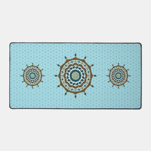 Mehndi Fantasy Copper Schreibtischunterlage (Vorderseite)