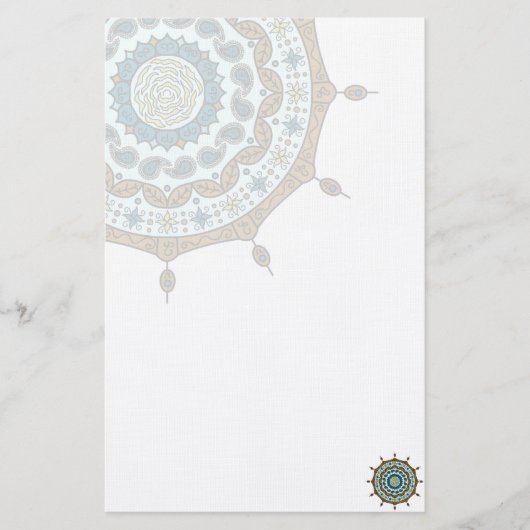 Mehndi Fantasy Copper Stationery Briefpapier (Vorderseite)