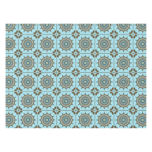Mehndi Fantasy Copper Tableclout Tischdecke (Vorderseite (Horizontal))