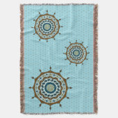 Mehndi Fantasy Copper Throw Blanket Decke (Vorderseite Vertikal)