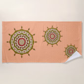 Mehndi Fantasy Gold Beach Handtuch (Vorderseite)