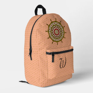 Mehndi Fantasy Gold Bedruckter Rucksack