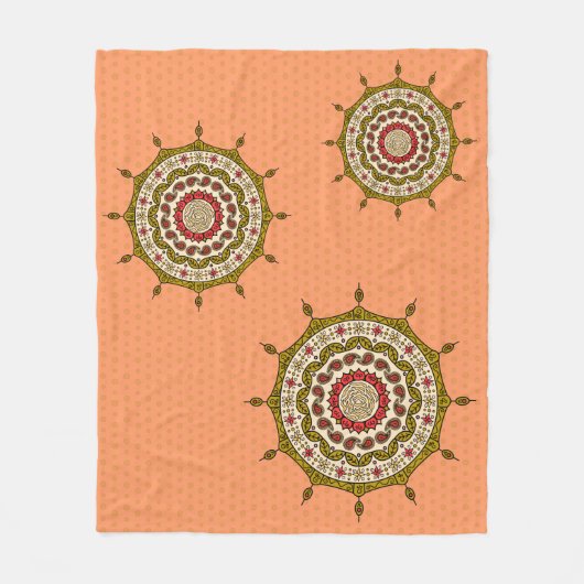 Mehndi Fantasy Gold Fleece Blanket (Vorderseite)
