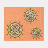 Mehndi Fantasy Gold Fleece Blanket (Vorderseite (Horizontal))
