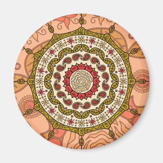 Mehndi Fantasy Gold Magnet (Vorne)