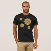 Mehndi Fantasy Gold Men's Dark Shirt (Vorne ganz)