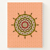 Mehndi Fantasy Gold Spiral Notebook Notizbuch (Rückseite)