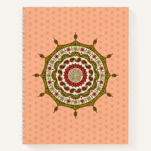 Mehndi Fantasy Gold Spiral Notizbuch