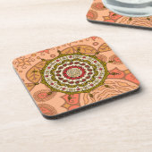 Mehndi Fantasy Gold Square Untersetzer (Linke Seite)