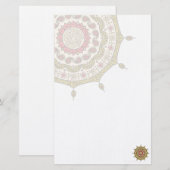 Mehndi Fantasy Gold Stationierung Briefpapier (Vorne/Hinten)
