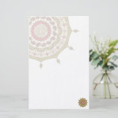 Mehndi Fantasy Gold Stationierung Briefpapier (Stehend Vorderseite)