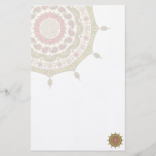 Mehndi Fantasy Gold Stationierung Briefpapier (Vorderseite)