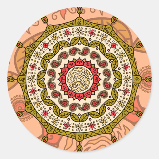 Mehndi Fantasy Gold Sticker (Vorderseite)