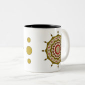 Mehndi Fantasy Gold Tasse (VorderseiteRechts)