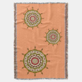 Mehndi Fantasy Gold Throw Blanket Decke (Vorderseite Vertikal)