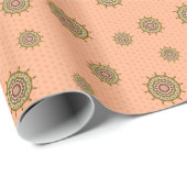 Mehndi Fantasy Gold Wrapping Paper Geschenkpapier (Rolleneckpunkt)