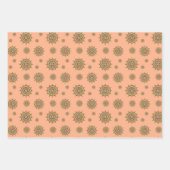 Mehndi Fantasy Gold Wrapping Paper Set Geschenkpapier Set (Vorderseite 3)
