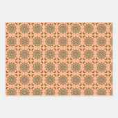 Mehndi Fantasy Gold Wrapping Paper Set Geschenkpapier Set (Vorderseite 2)