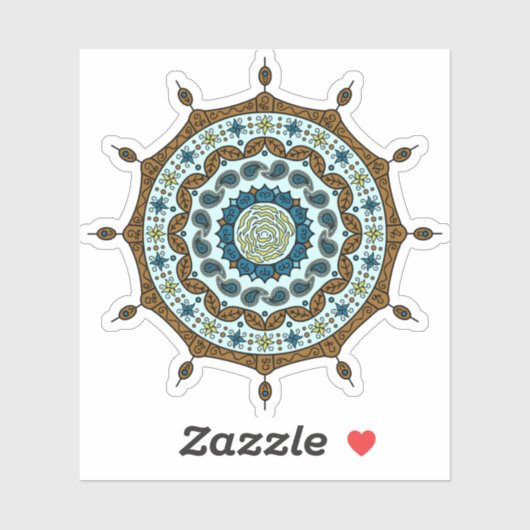 Mehndi Fantasy Kupfer Contour Sticker (Blatt)