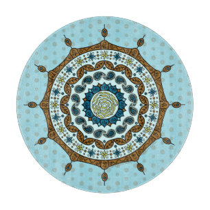 Mehndi Fantasy Kupfer Glass Cutting Board Schneidebrett