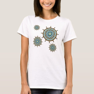 Mehndi Fantasy Kupfer Leichter Damen-Shirt T-Shirt