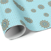 Mehndi Fantasy Kupfer Wrapping Paper Geschenkpapier (Rolleneckpunkt)
