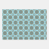Mehndi Fantasy Kupfer Wrapping Paper Set Geschenkpapier Set (Vorderseite 2)