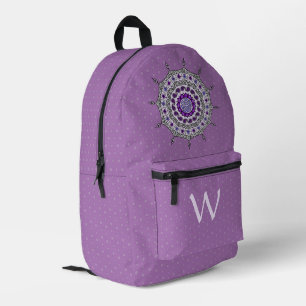 Mehndi Fantasy Silber Bedruckter Rucksack