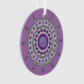 Mehndi Fantasy Silver Acrylic Ornament (Vorderseite)
