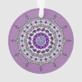 Mehndi Fantasy Silver Acrylic Ornament (Rückseite)