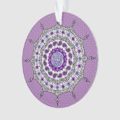 Mehndi Fantasy Silver Acrylic Ornament (Vorderseite)